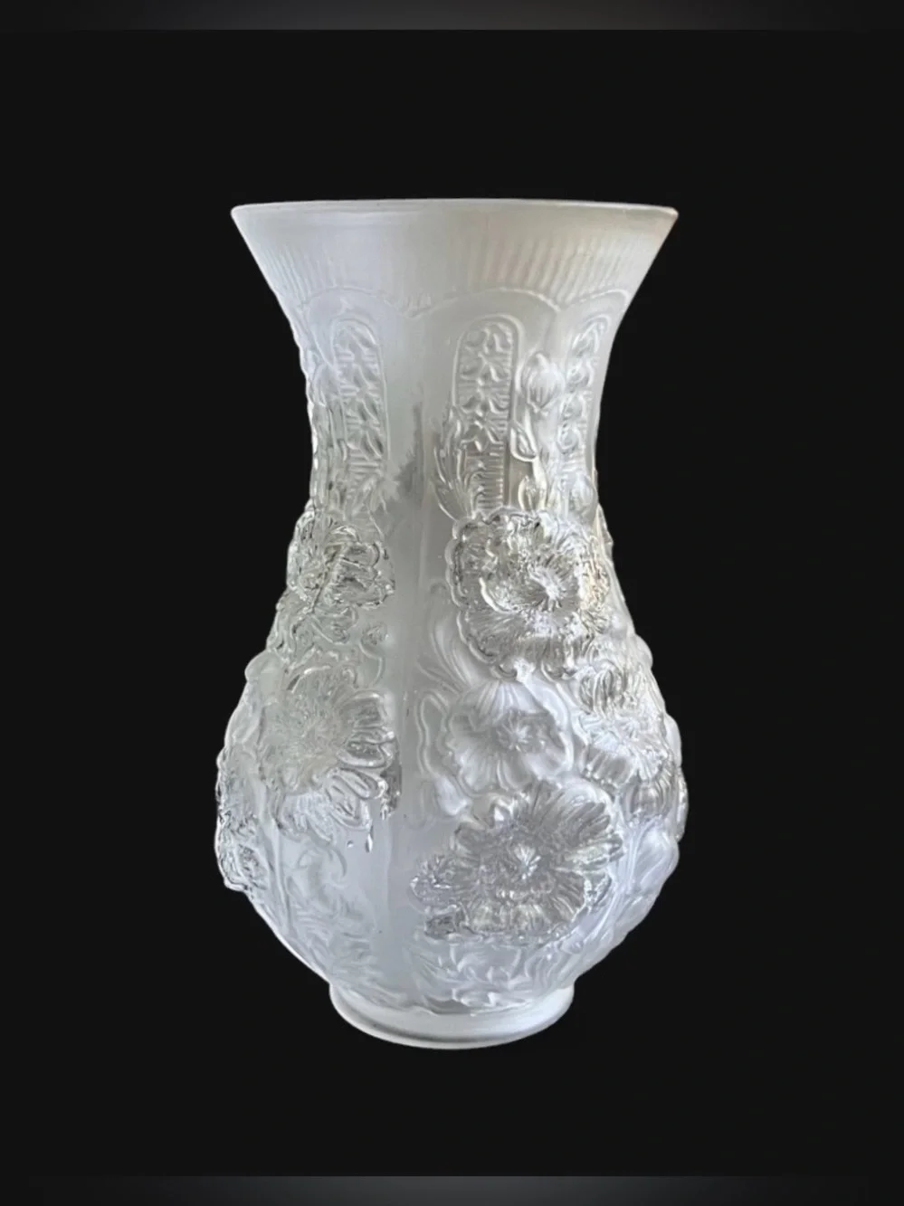 Imperial Glass Poppy Show Frosted Vase